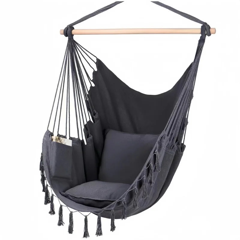 High Load Garden Rope Swing - Foldable Canvas Hammock