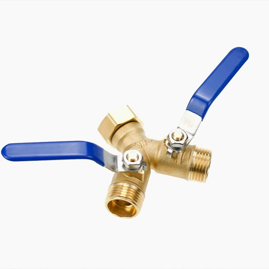 Garden Hose Splitter, Hose Y Splitter With Shutoff,  3/4 Inch GHT Threads